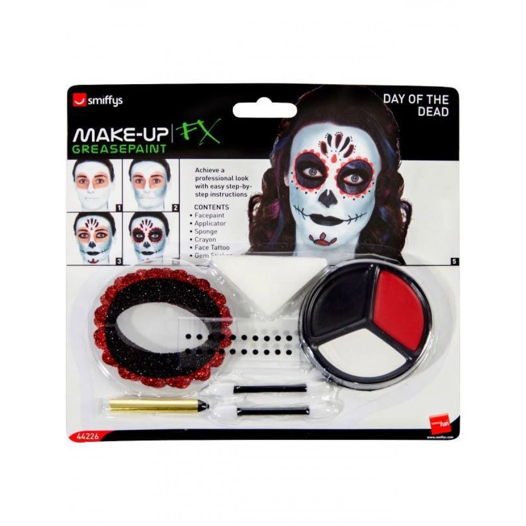 Smiffys Special FX Makeup Day Of The Dead Makeup Kit 3 Smiffys Special FX Makeup Day Of The Dead Makeup Kit