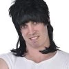 TomFoolery Black Bogan Mullet Wigs