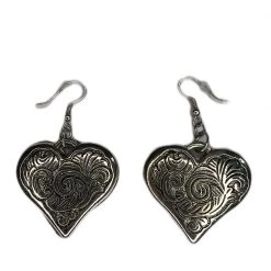 Hurly-Burly (j) Jewellery Silver Heart Steampunk Earrings