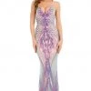 Global Lover Purple And Blue Sequin Formal Dress 1 Global Lover Purple And Blue Sequin Formal Dress