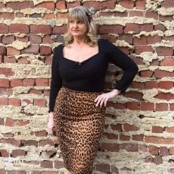 Thailand Leopard Print Pencil Skirt
