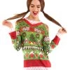 Hurly-Burly Printed Christmas Sweater With Cats