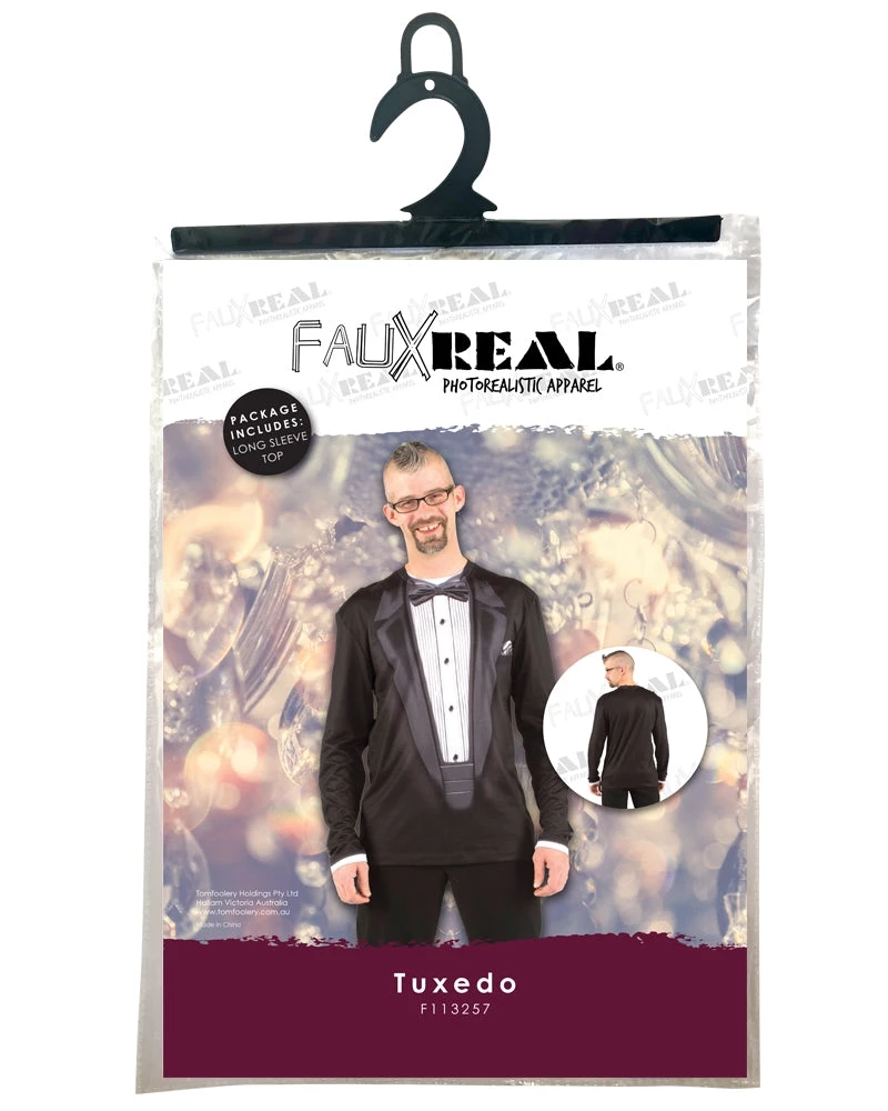 TomFoolery Faux Real Black Tuxedo Long Sleeve Shirt 5 TomFoolery Faux Real Black Tuxedo Long Sleeve Shirt