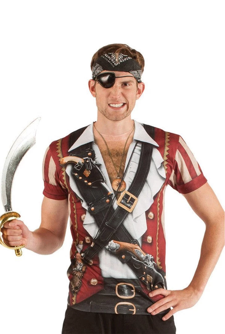 TomFoolery Men's Faux Real Pirate T-Shirt 3 TomFoolery Men's Faux Real Pirate T-Shirt