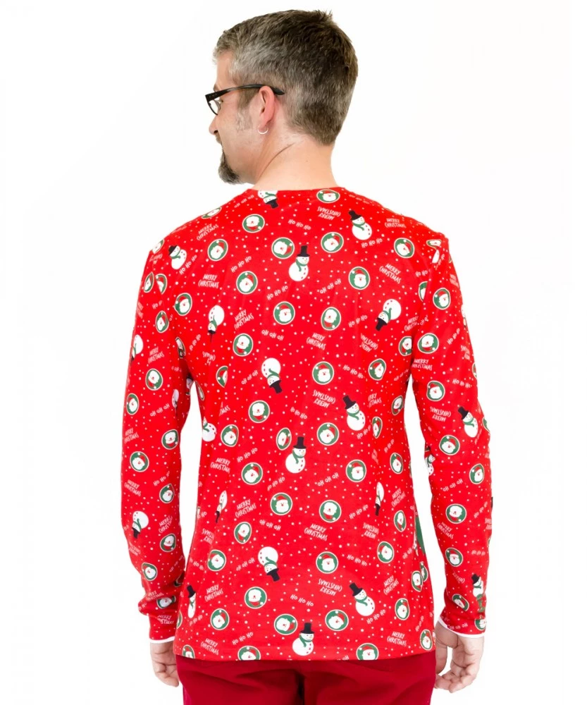 TomFoolery Faux Real Red Christmas Suit & Tie Shirt Celebrations 4 TomFoolery Faux Real Red Christmas Suit & Tie Shirt Celebrations