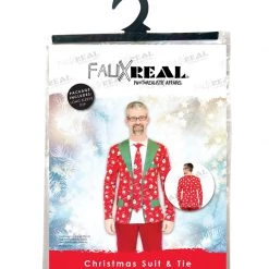 TomFoolery Faux Real Red Christmas Suit & Tie Shirt Celebrations 8 TomFoolery Faux Real Red Christmas Suit & Tie Shirt Celebrations