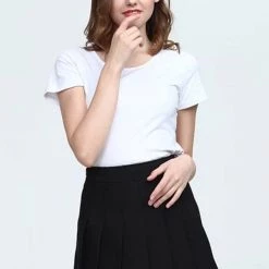 Melody Wang Black School Tennis Skirt Skirts
