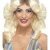 Smiffys Blonde With Roots 70's Diva Flick Wig