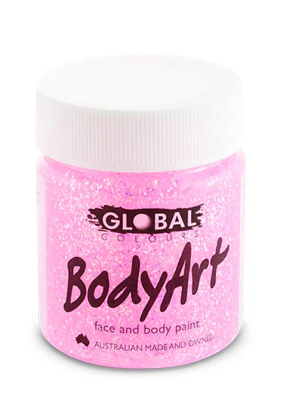 Carnival Pink Glitter Global Body Art Face And Body Paint 45ml 3 Carnival Pink Glitter Global Body Art Face And Body Paint 45ml