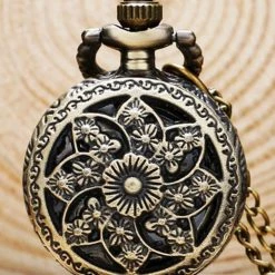 8Seasons Findings Floral Bronze Pocket Watch (H)