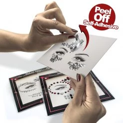 Paint Glow Face And Body Gems Day Of The Dead Silver Face Gems