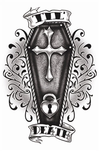 Tinsley Special FX Makeup Til Death - Gothic - Temporary Tattoo 3 Tinsley Special FX Makeup Til Death - Gothic - Temporary Tattoo