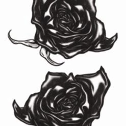 Tinsley Special FX Makeup Black Roses - Gothic - Temporary Tattoo