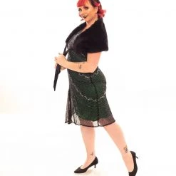 Thailand Dresses Elegant Beaded 1920's Dress In Green