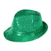 Unknown Green Sequined Fedora Hat