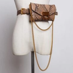 Jacky Wang Bags & Wallets Serpentine Belt Bag With Chain