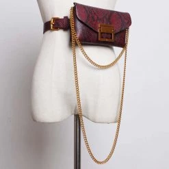 Jacky Wang Bags & Wallets Serpentine Belt Bag With Chain