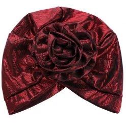 Jacky Wang Metallic Flower Turban Turbans