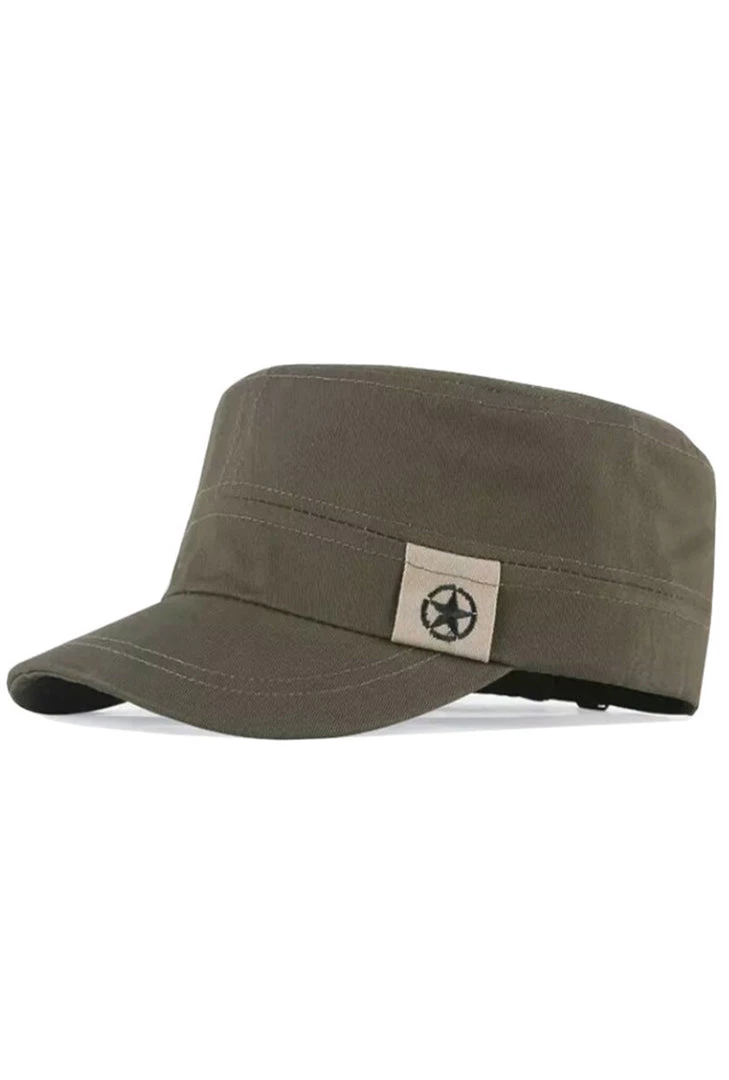 Jacky Wang Khaki Green Military Cap 3 Jacky Wang Khaki Green Military Cap