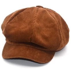 Jacky Wang Corduroy News Boy Cap