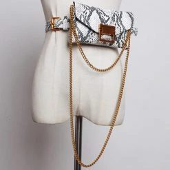 Jacky Wang Bags & Wallets Serpentine Belt Bag With Chain
