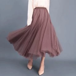 Hurly-Burly Sales Store 23 Instyles Women's Dark Coloured Tulle Skirt