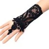 Jacky Wang Fingerless Lace Applique Wrist Gloves