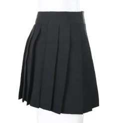 Instyles Women's Black Goth Asymmetrical Cut-Out Skirt 10 Instyles Women's Black Goth Asymmetrical Cut-Out Skirt
