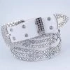 Jacky Wang White Rhinestone Studded Belt Belts & Harnesses