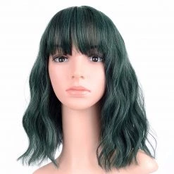 Cherry Guo Deluxe Shoulder Length Loose Wave Dark Green Wig