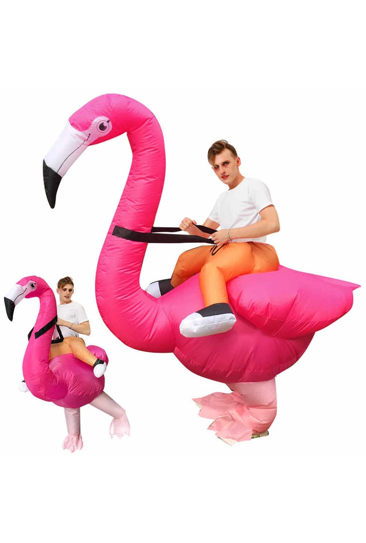 AnneCart Animals And Insects Inflatable Ride On Flamingo Costume 3 AnneCart Animals And Insects Inflatable Ride On Flamingo Costume