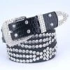 Jacky Wang Black Rhinestone Studded Belt Belts & Harnesses