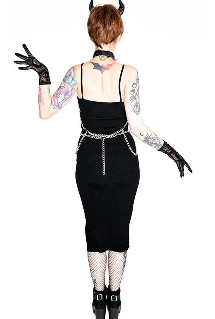 Unknown Pentagram Silver Chain Body Harness 5 Unknown Pentagram Silver Chain Body Harness