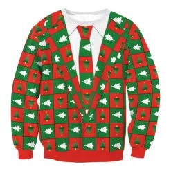 Annecart Christmas Print Faux Suit Pullover Jumper