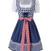 AnneCart Deluxe Navy Checked Dirndl With Apron Oktoberfest Costumes And Accessories 2 AnneCart Deluxe Navy Checked Dirndl With Apron Oktoberfest Costumes And Accessories