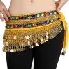 Best Dance Yellow And Gold Coin Belt
