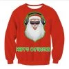 Unknown Digital Print Santa Face Pullover Jumper Outerwear 1 Unknown Digital Print Santa Face Pullover Jumper Outerwear