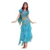Best Dance Adults Aqua Blue Belly Dancing Costume With Skirt