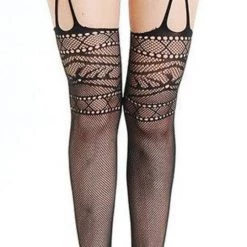 Annecart Cut Out Stripe Pantyhose Hosiery