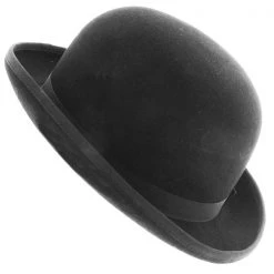 TomFoolery 1920's Gatsby Accessories Classic Black Bowler Hat