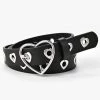 Jacky Wang Black Belt With Heart Buckle
