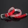 Jacky Wang Belts & Harnesses Red Rhinestone Studded Belt