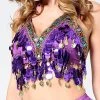 Best Dance Purple Sequin Coin Top