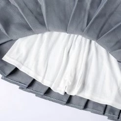 Instyles Classic Grey Tennis Pleat Skirt Women's