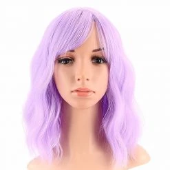 Cherry Guo Deluxe Shoulder Length Loose Wave Pastel Purple Wig Wigs