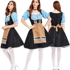 Hurly-Burly Traditional Bavarian Maid Oktoberfest Dress