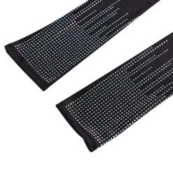 Jacky Wang Long Black Satin Rhinestone Gloves