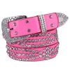 Jacky Wang Hot Pink Rhinestone Studded Belt Belts & Harnesses