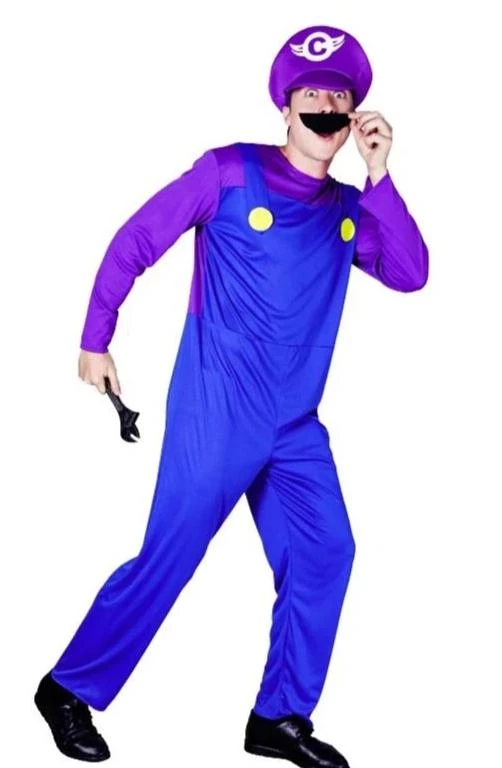 AnneCart Men's Waluigi Costume Anime & Video Games 3 AnneCart Men's Waluigi Costume Anime & Video Games