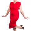 Hurly-Burly (D) Fiery Red Wiggle Dress Dresses